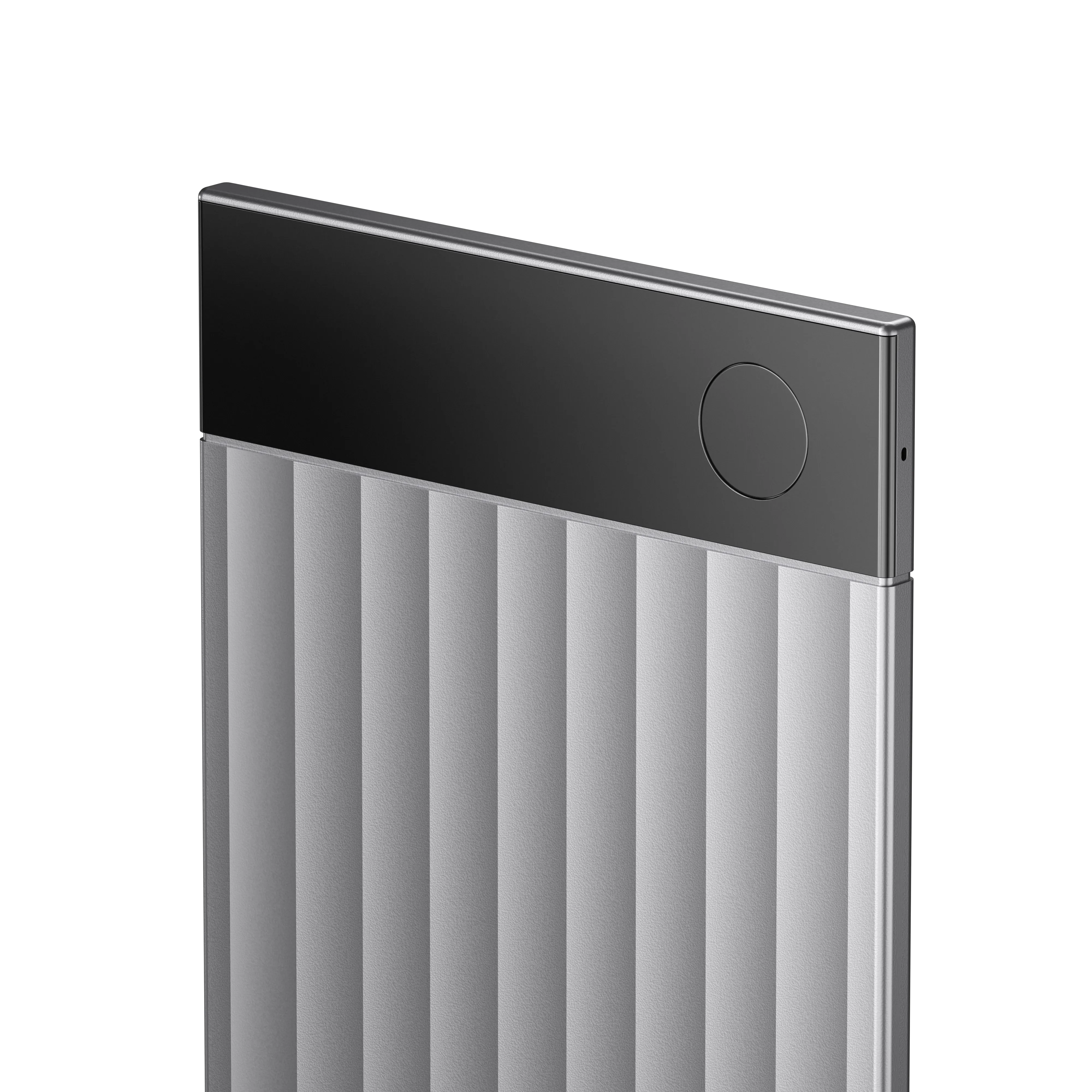 Plaud Note Pro AI note-taking device with sleek gray ribbed design for recording meetings, calls and conversations