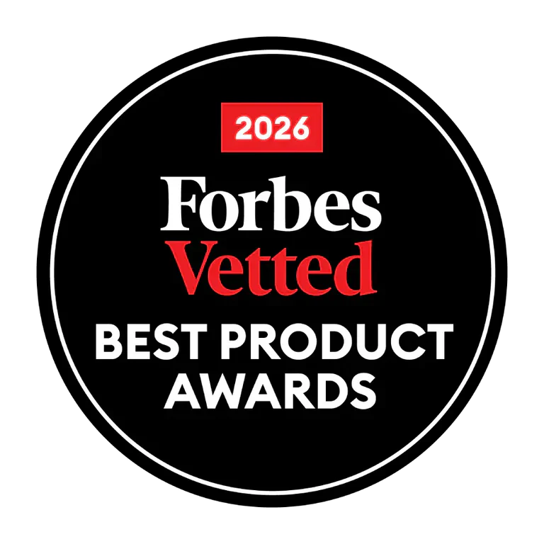 2026 Forbes Vetted Best Product Awards seal.