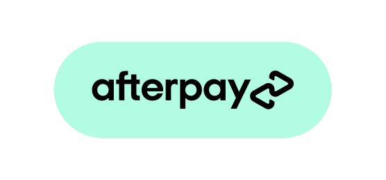 Afterpay logo on a mint green background.
