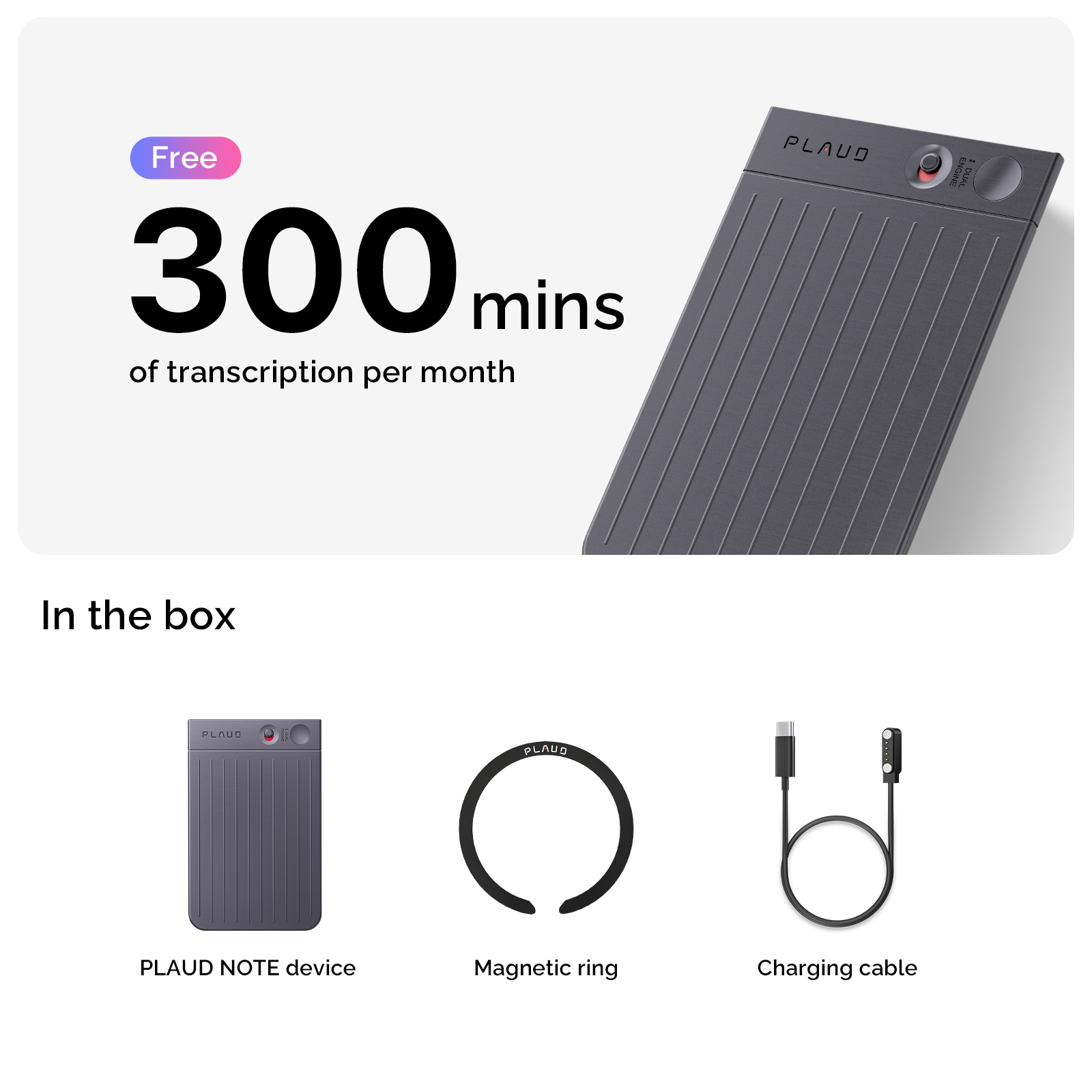 PLAUD NOTE without case